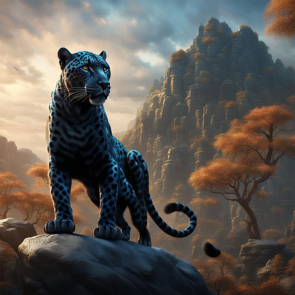 Leather Black Leopard Fantasy Concept Art