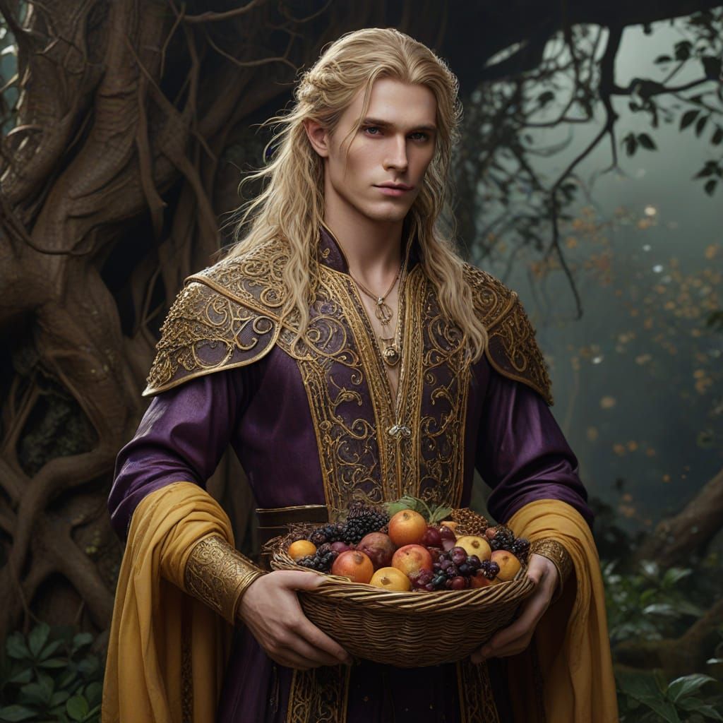 Ethereal Dark Fantasy Host with Vibrant Harvest
