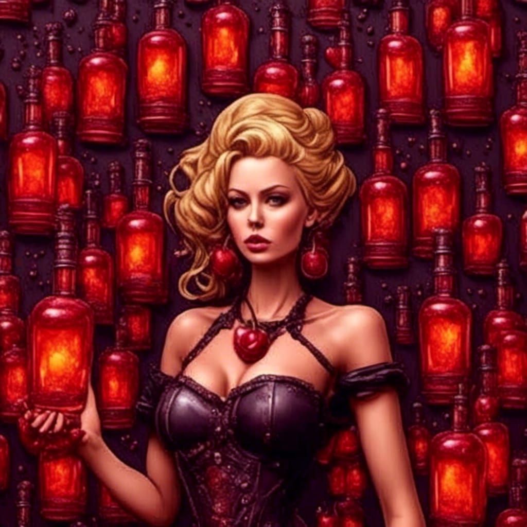 Blonde Women Chase Bearded Man in Alluring Scene