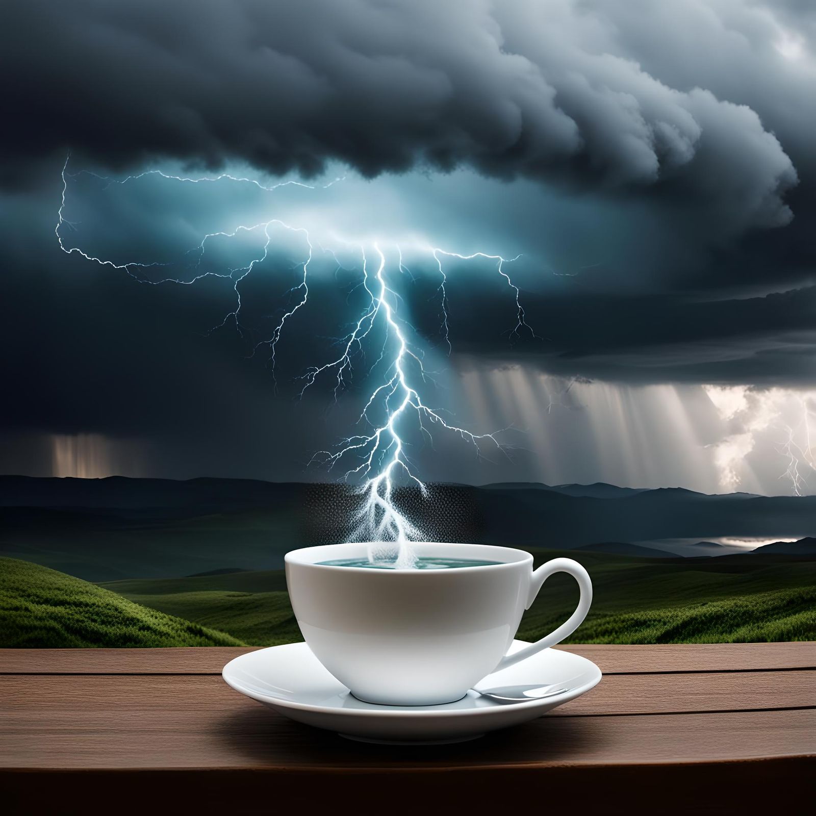 Storm in a Teacup: AI Generated Concept