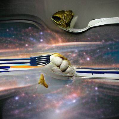 Astronaut's Surreal Train Journey to Saturn
