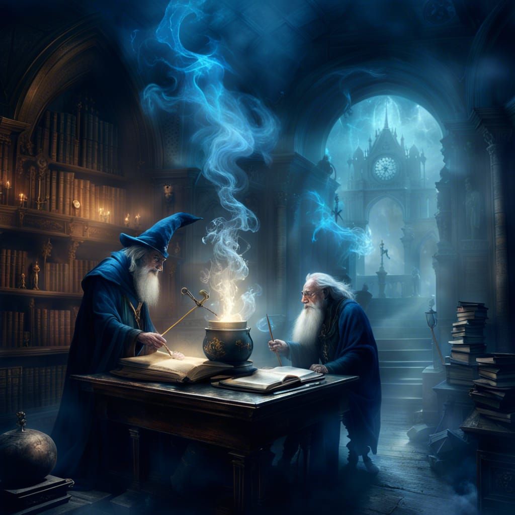 Wizards Return to Magic University in Digital Art