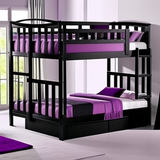 Ethereal gothic purple bunkbeds& with ethereal gothic black ...