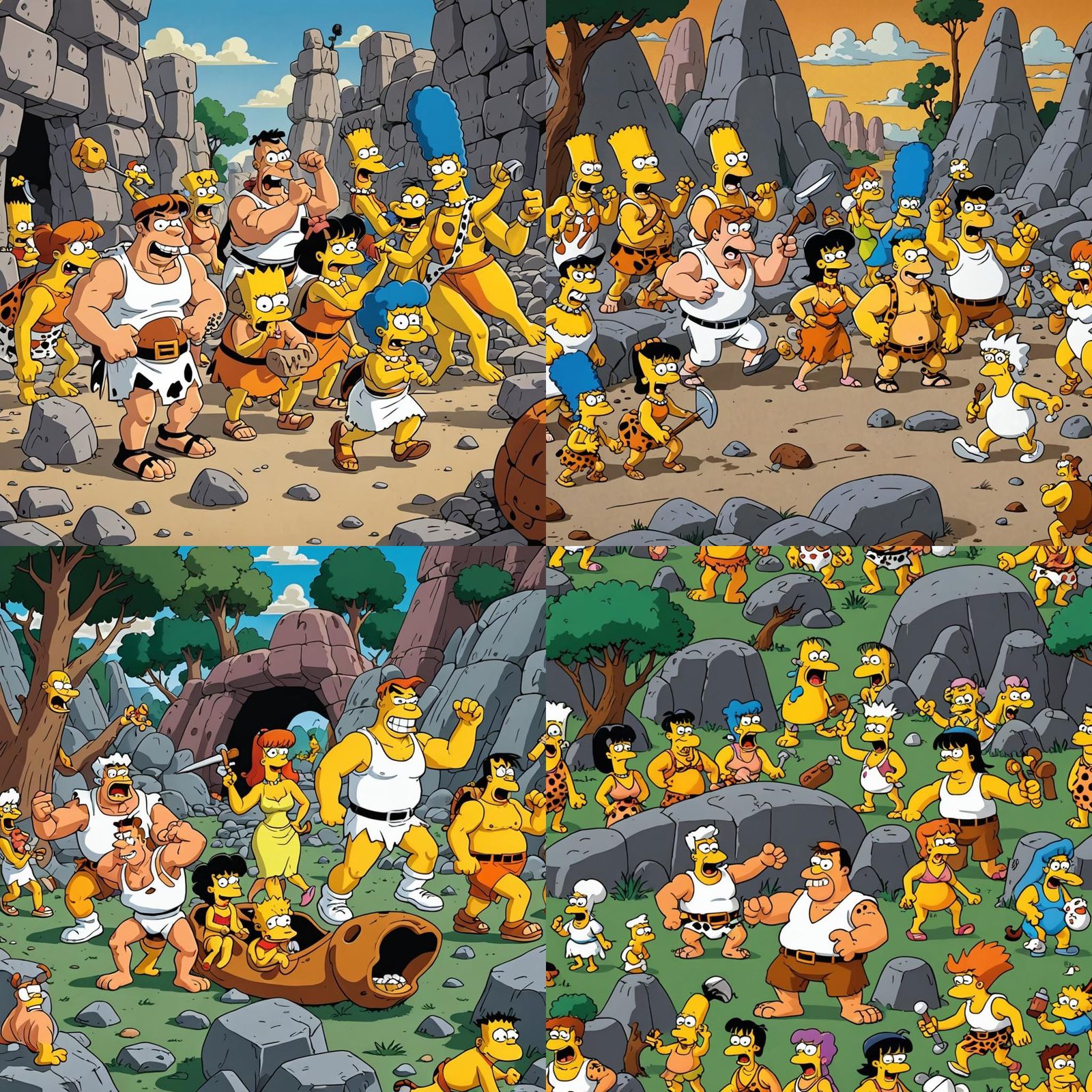 The Flintstones Meet The Simpsons