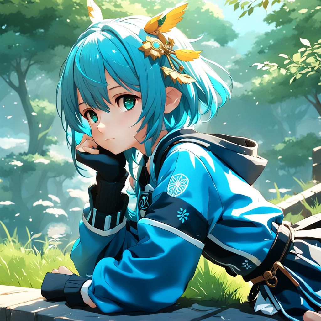 Dreamy Anime Character in Detailed 3D Art