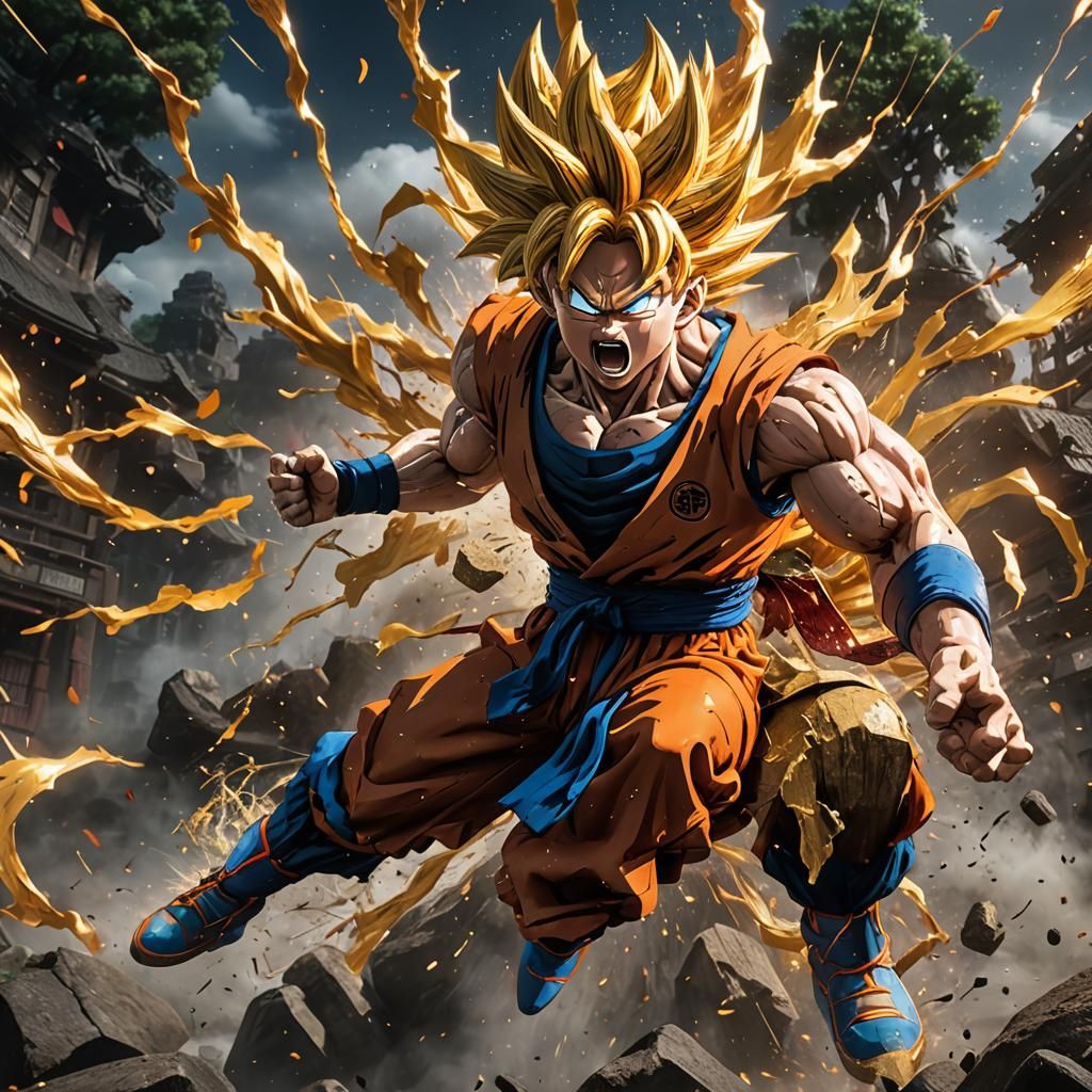 Goku vs Saitama: Epic Battle in Digital Art