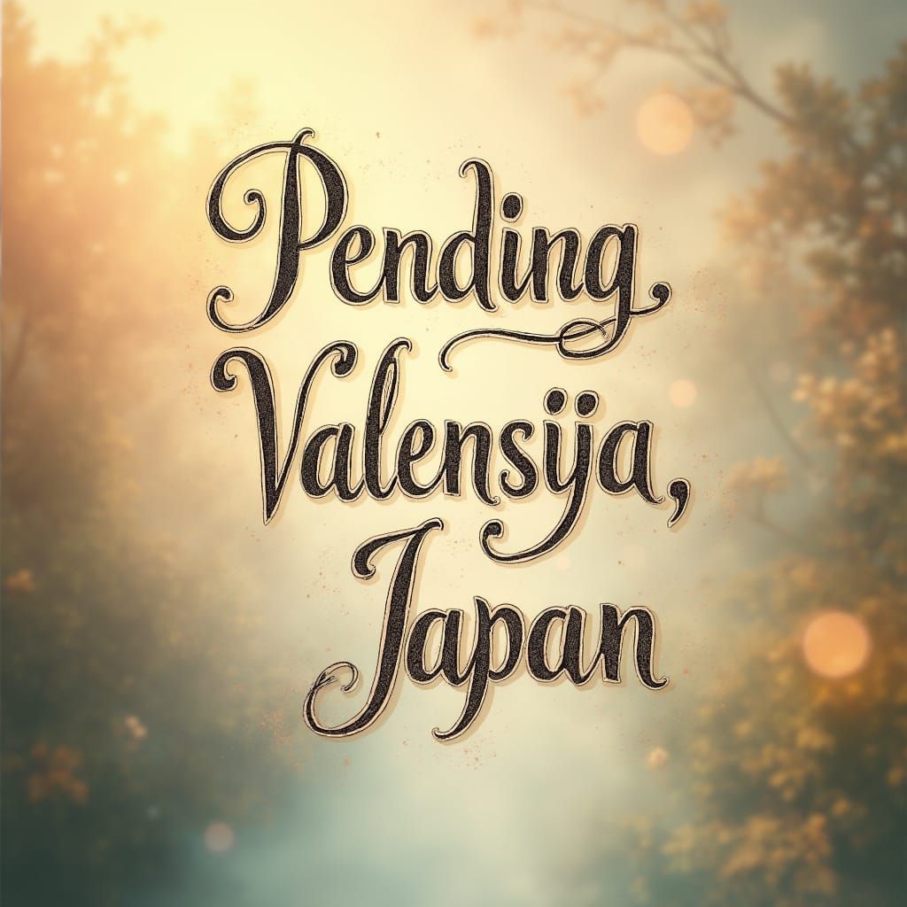 Whimsical Copperplate Script on a Warm Golden Hour Backgroun...