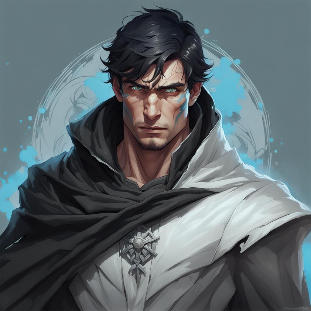 Scarred Man Portrait in Hyperdetailed Style