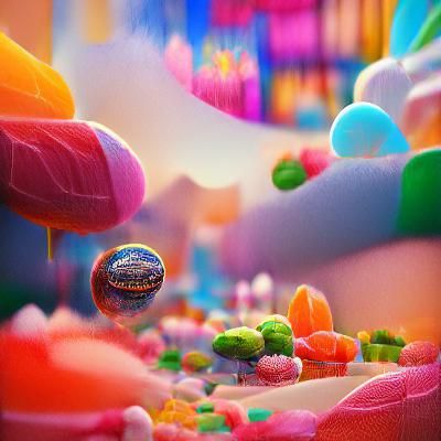 Fantastical Candy World: Detailed Matte Painting