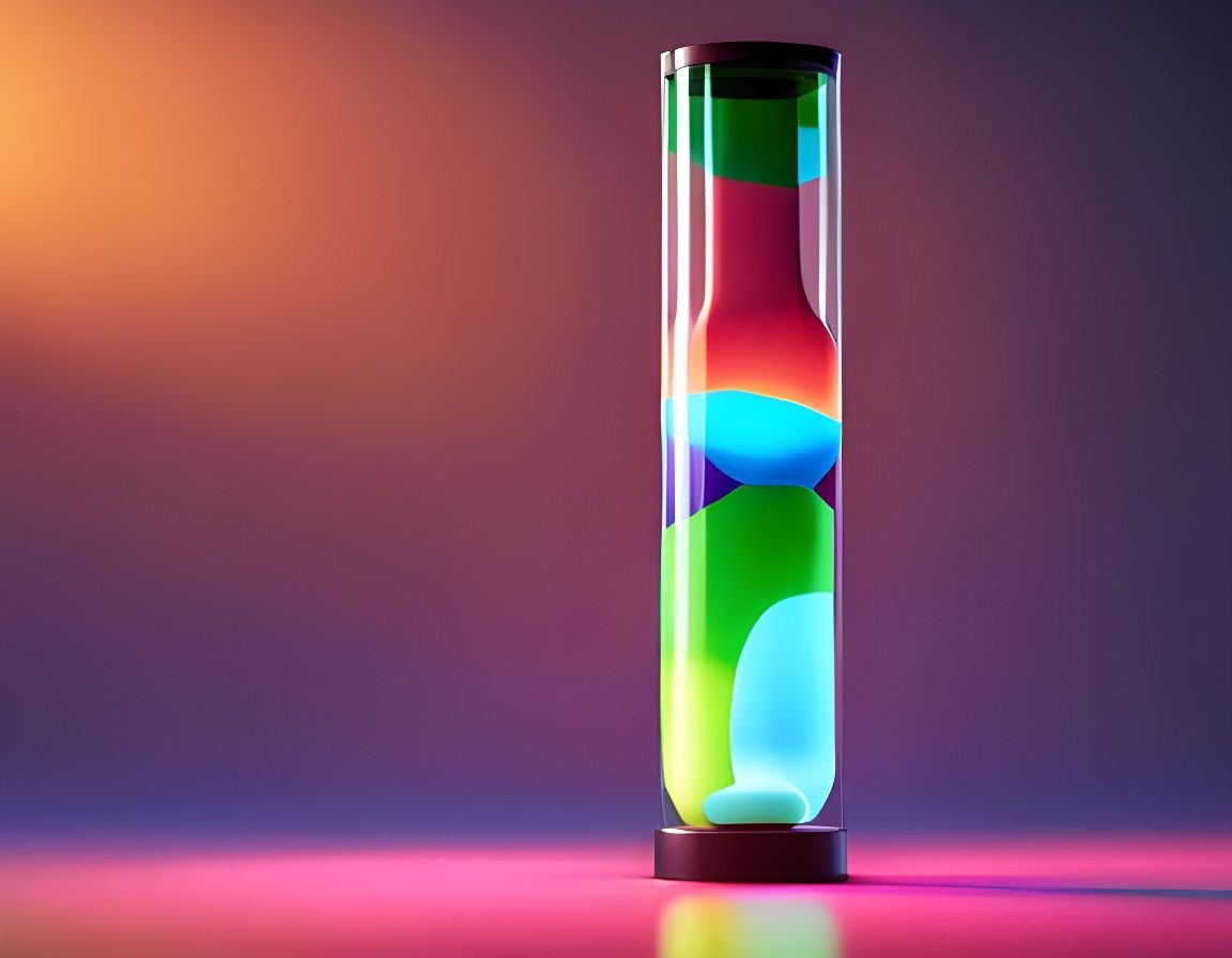 Pastel Lava Lamp Digital Illustration