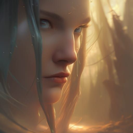 Dark Fantasy Portrait with Dramatic Lighting