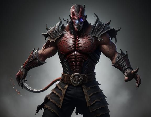 Cowboy Versus Fire God in Detailed Digital Art