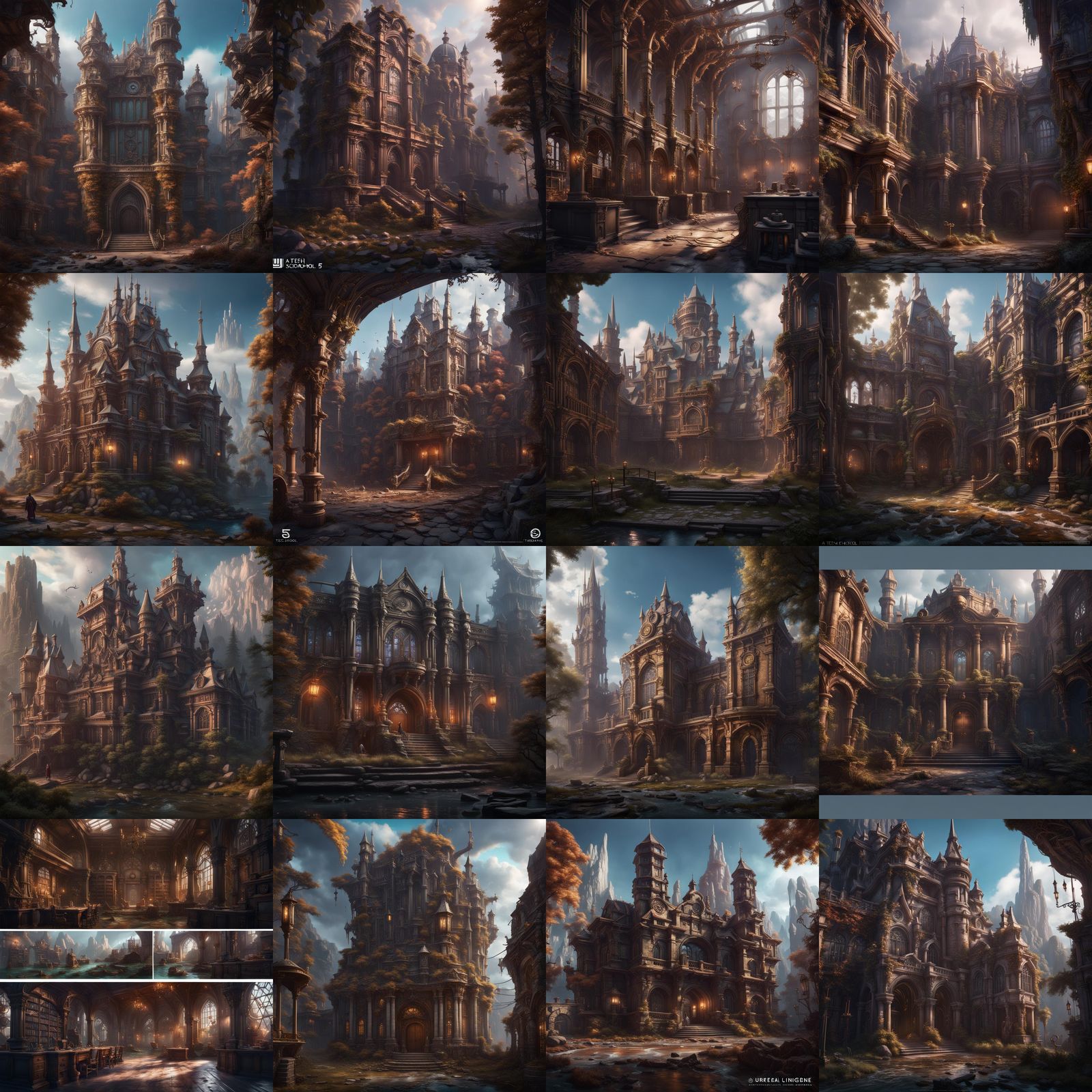 Fantastical Tech School Concept Art in Deep Color