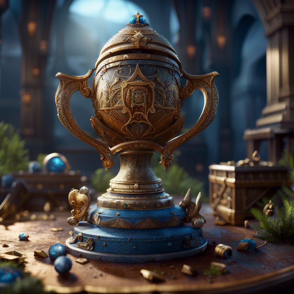 World Game Changer Trophy in Detailed Matte Painting