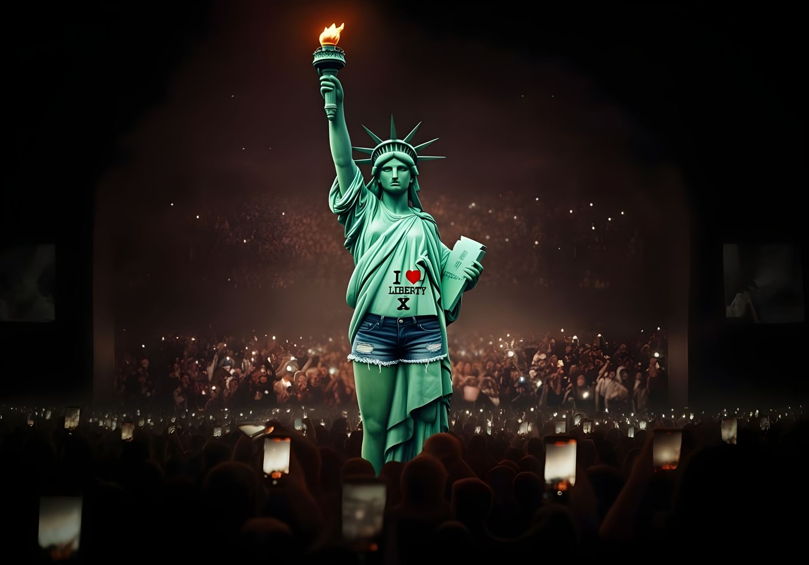Lady Liberty Pays Tribute to the Band, Old School