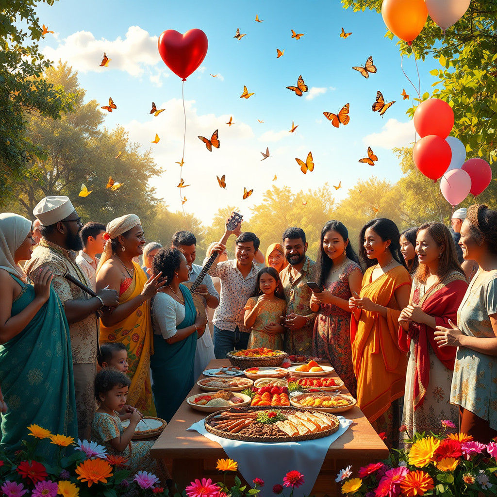 Global Celebration of Happiness in Sunlit Park