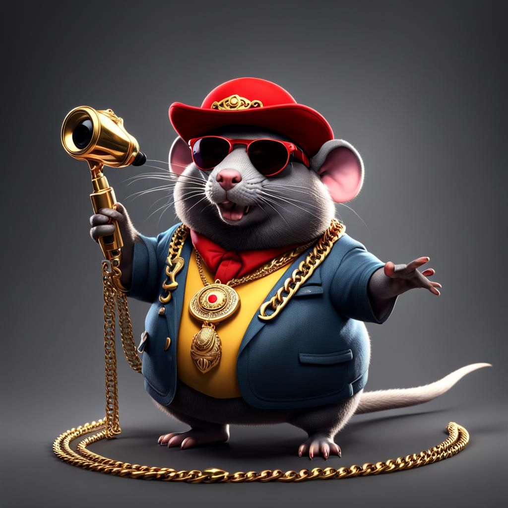 Biggie Cheese Rat Rapper Concept Art