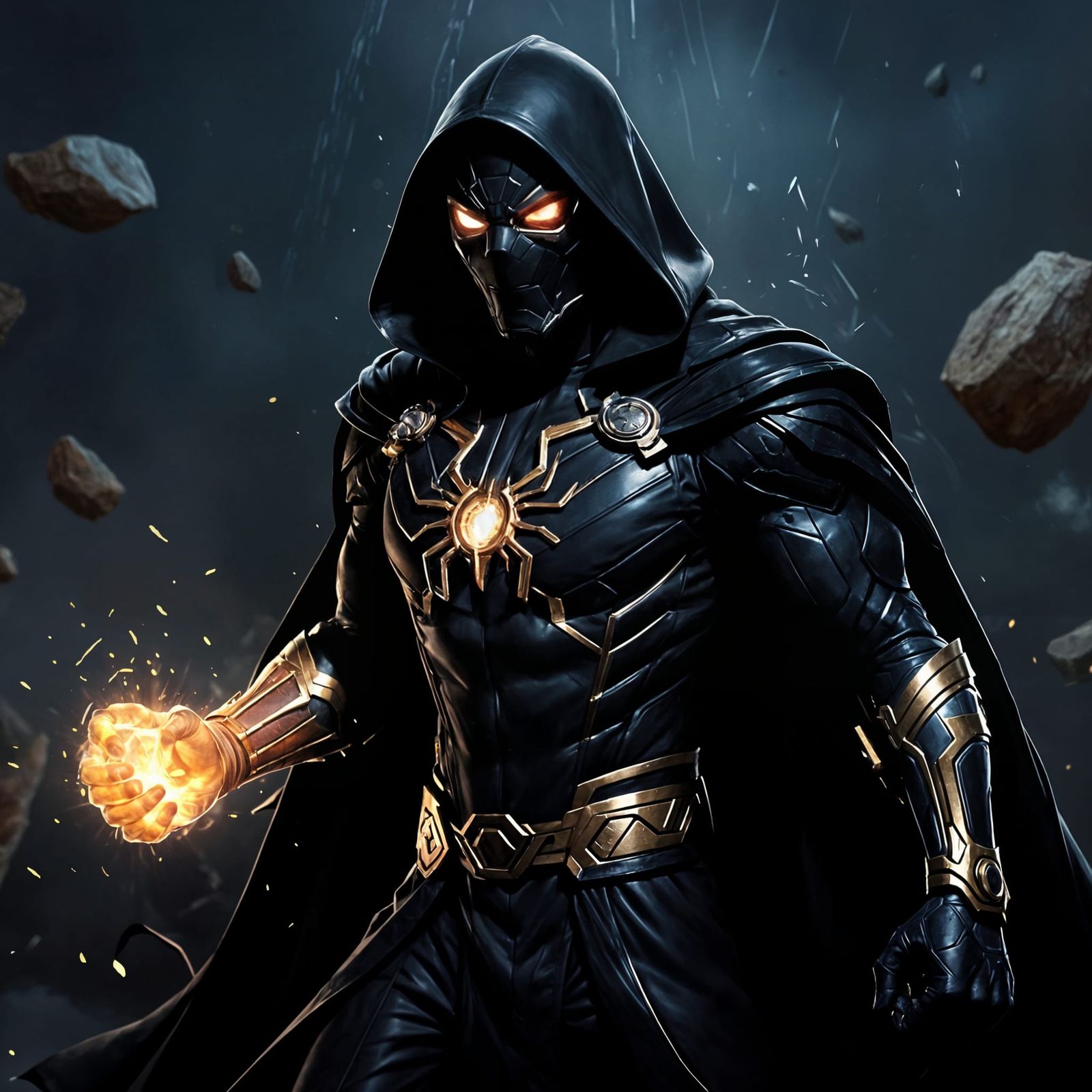 Anti-Hero Energy Fist Combatant with Sentinel Outfit