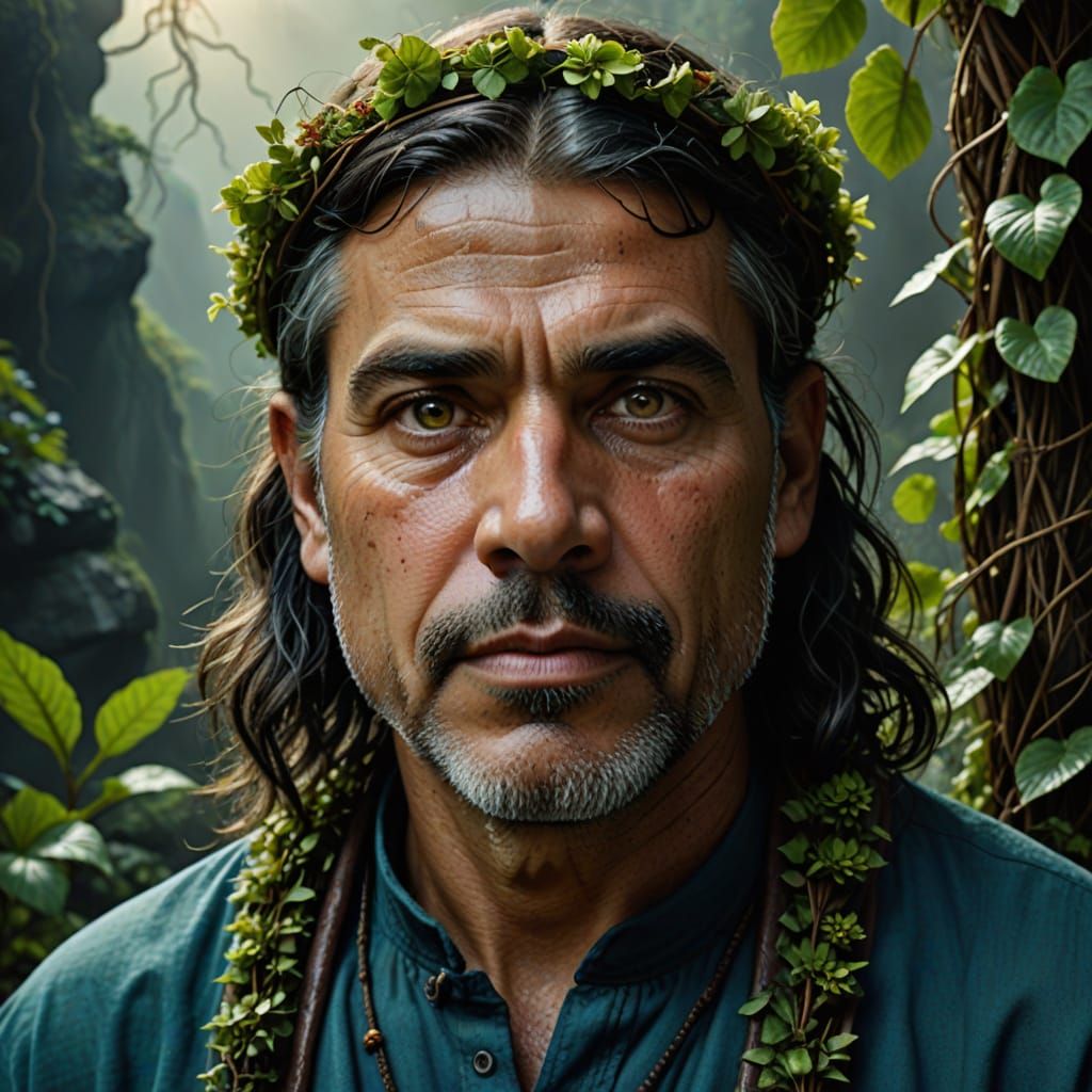 Surreal Civilization Overgrown by Geometric Flora