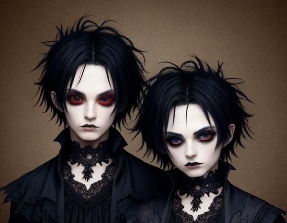 Gothic Portrait of Two Young Boys