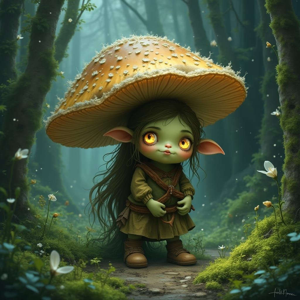 Whimsical Forest Sprite in Enchanted Woods