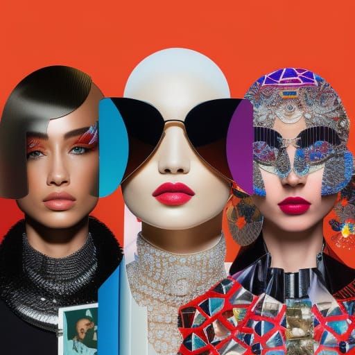 Dynamic Collage Art from Glossy Magazine Clippings