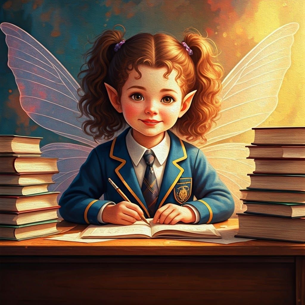Fairy schoolgirl