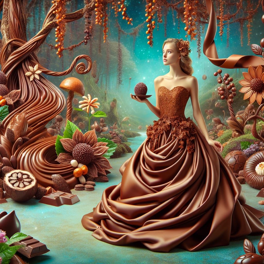 Chocolate Fairy in a Magical Chocolate Fantasy World