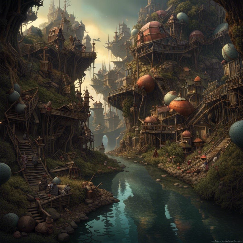 Eldritch River of Refuse: A Digital Matte Painting