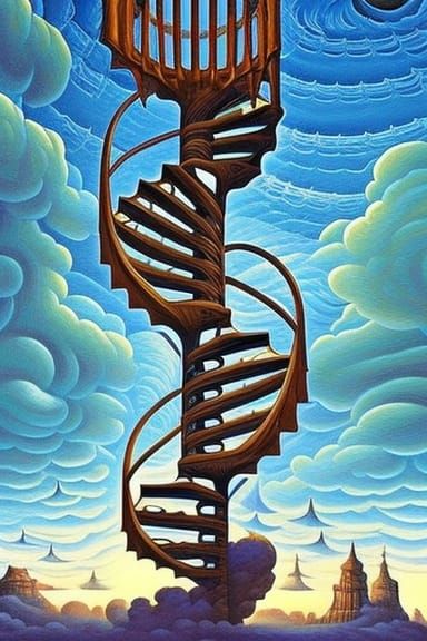 Spiral Staircase to the Stars: Fantasy Art
