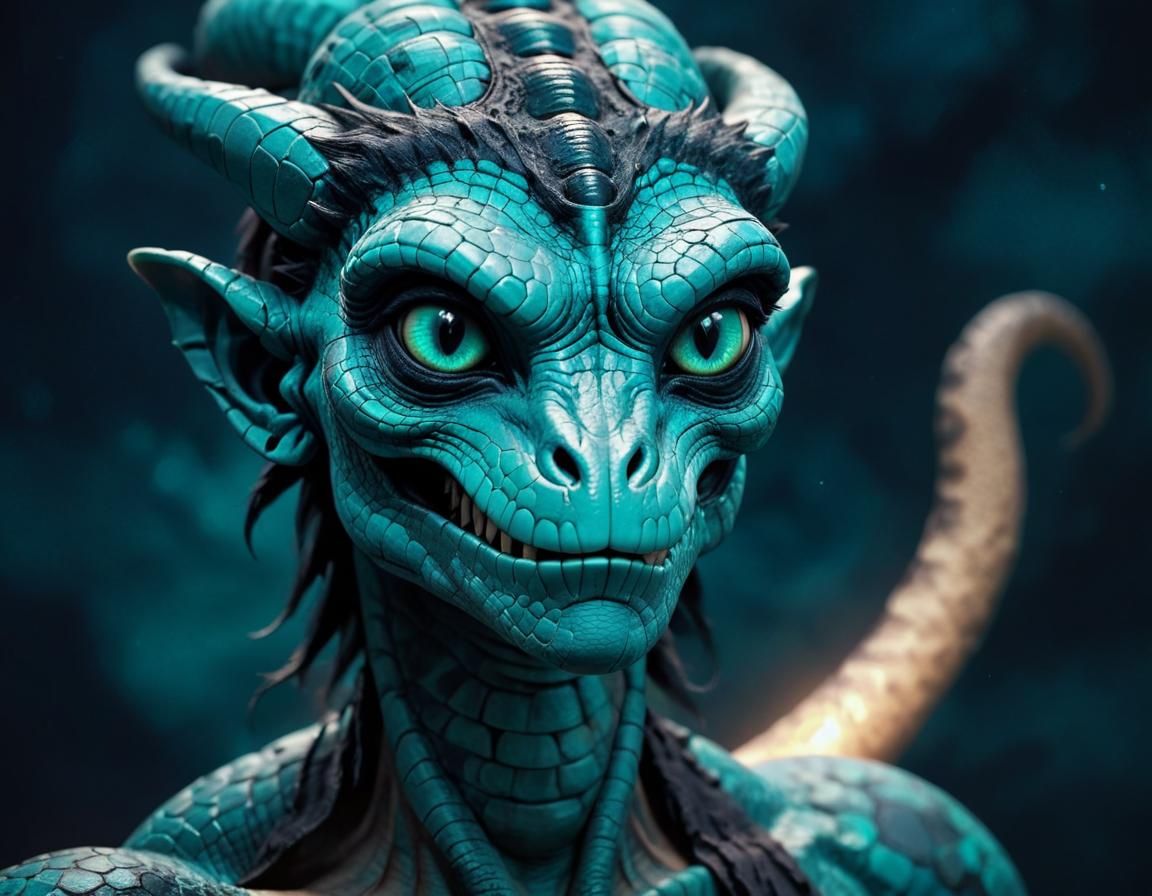 Mutated Asuras Nagas in Psychedelic Ancient Art