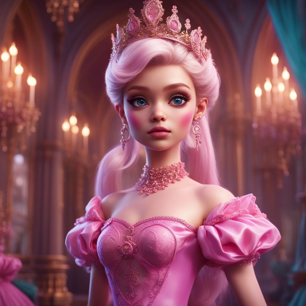 Boy Dolled Up as Barbie and Princess