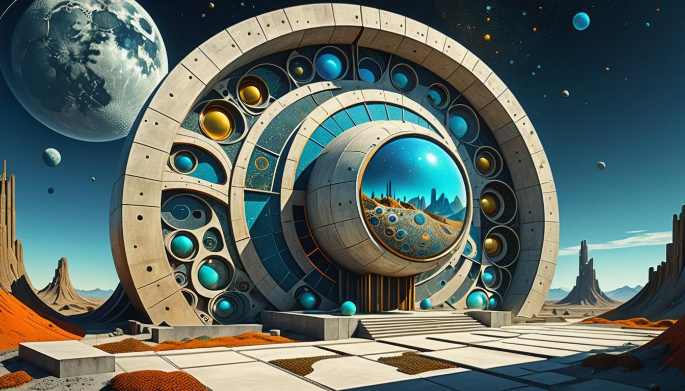 Surrealistic Cosmic Portal Unveils Hidden Dimensions