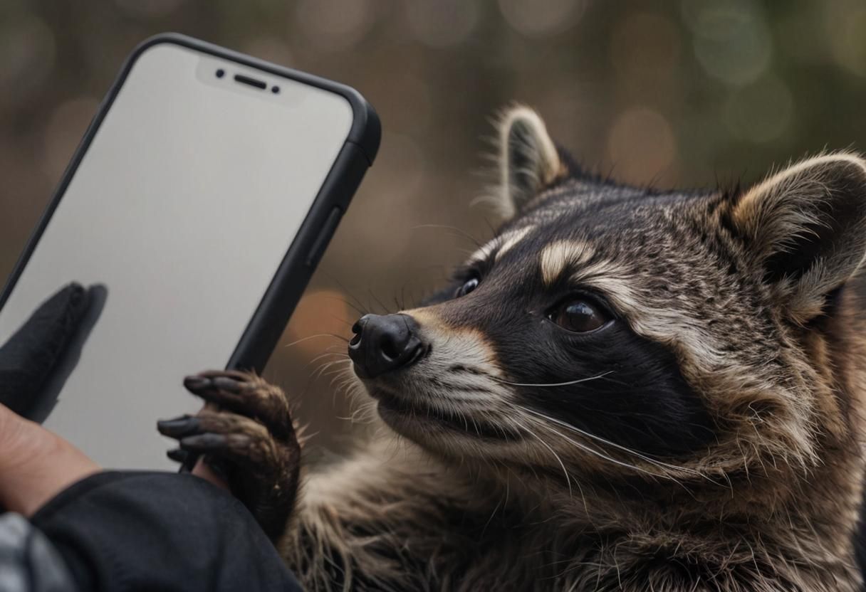 Raccoon Self Portrait, Professional Photography