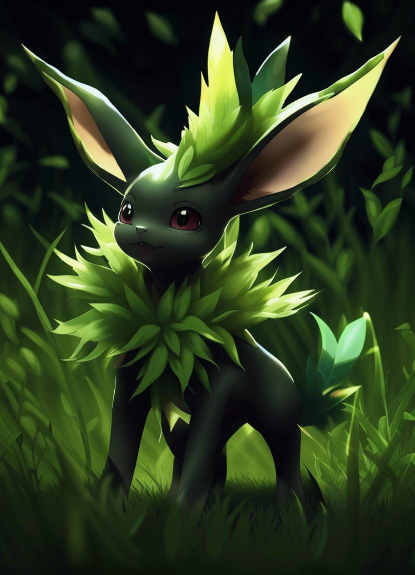 Ultra-Realistic Anime Leafeon Pokemon Human Form