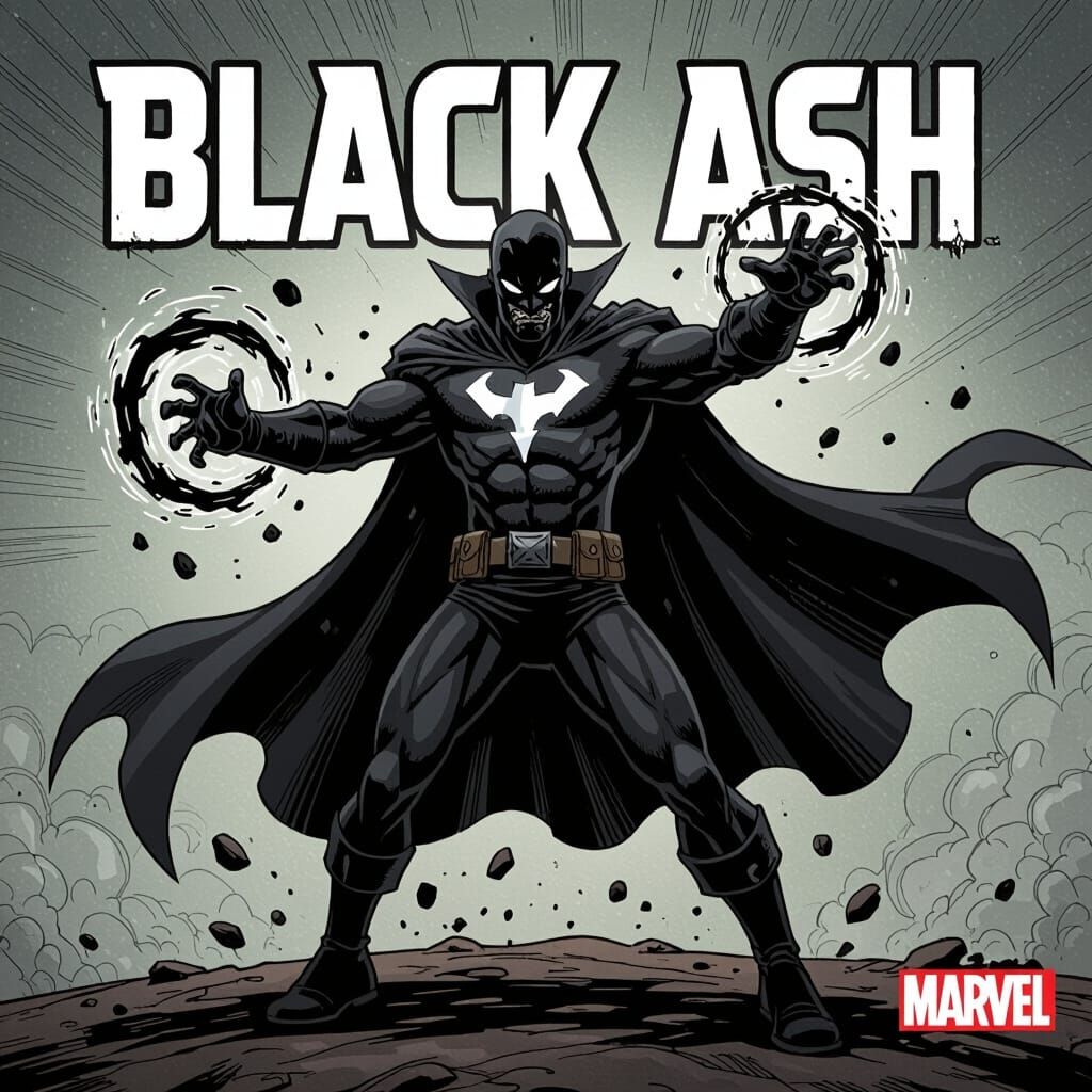 Black Ash: Supervillain Creates Ash Clones in Comic Style