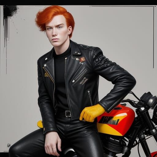 Vibrant Boy in Bold Graphic Style