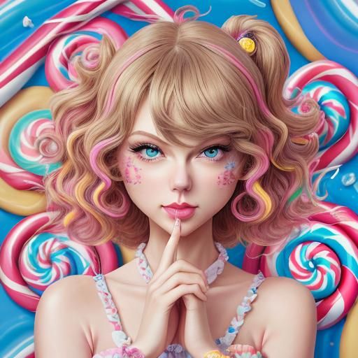 Chibi Taylor Swift Doll in Candy Art Style