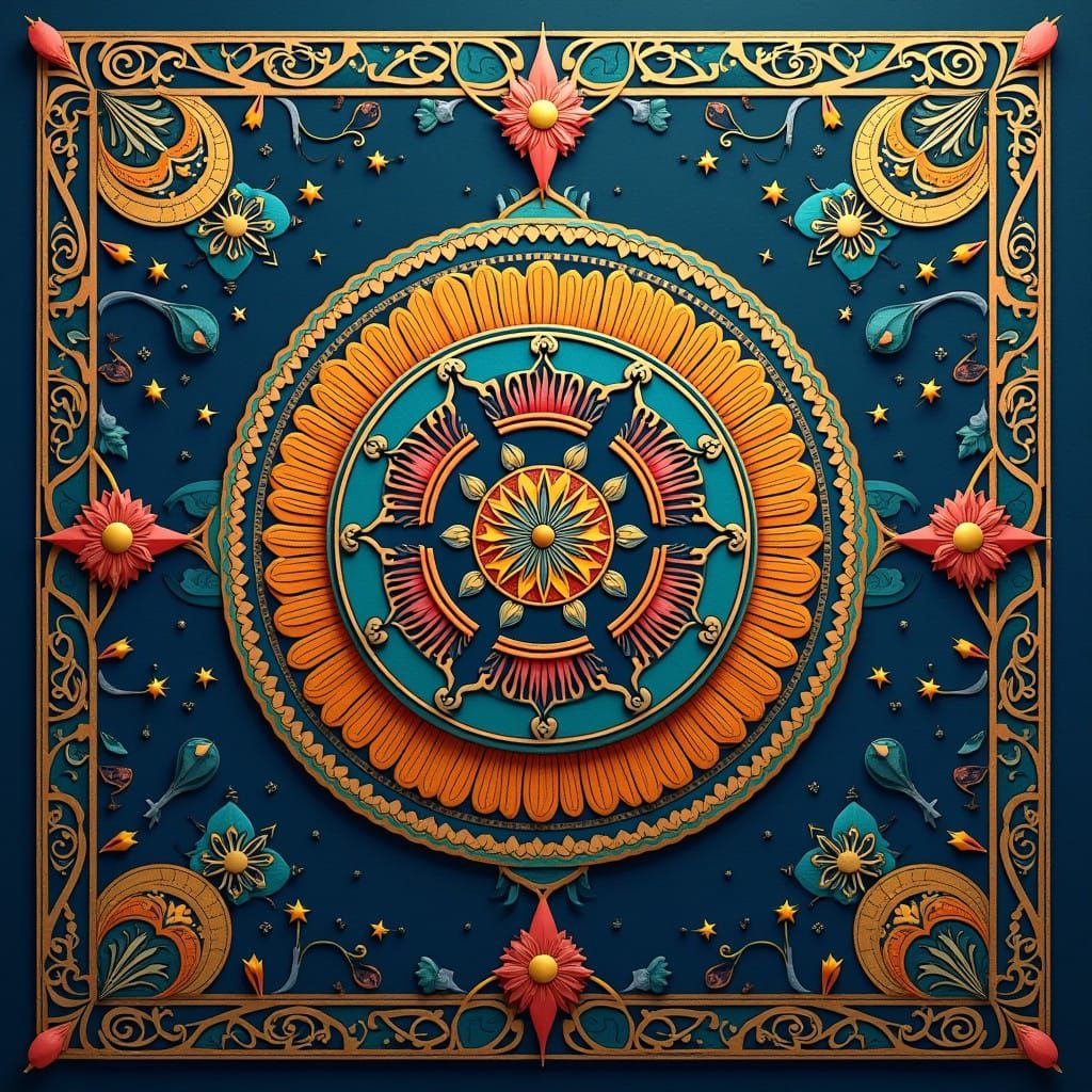 Surreal Indian Menu Covers in Fantasy Concept Art Style