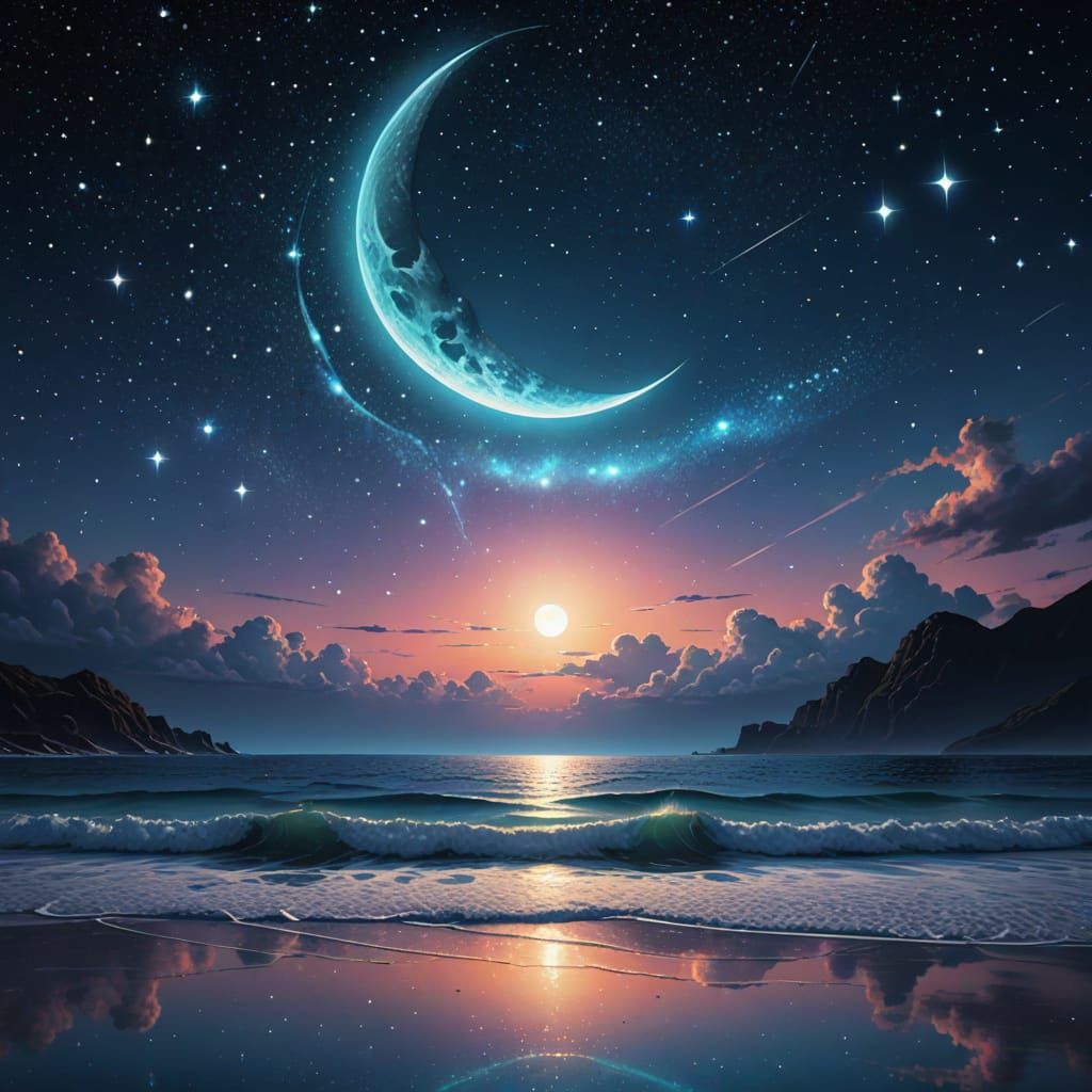 Cosmic Horizon Meets Sea in a Holographic Astral Aesthetic