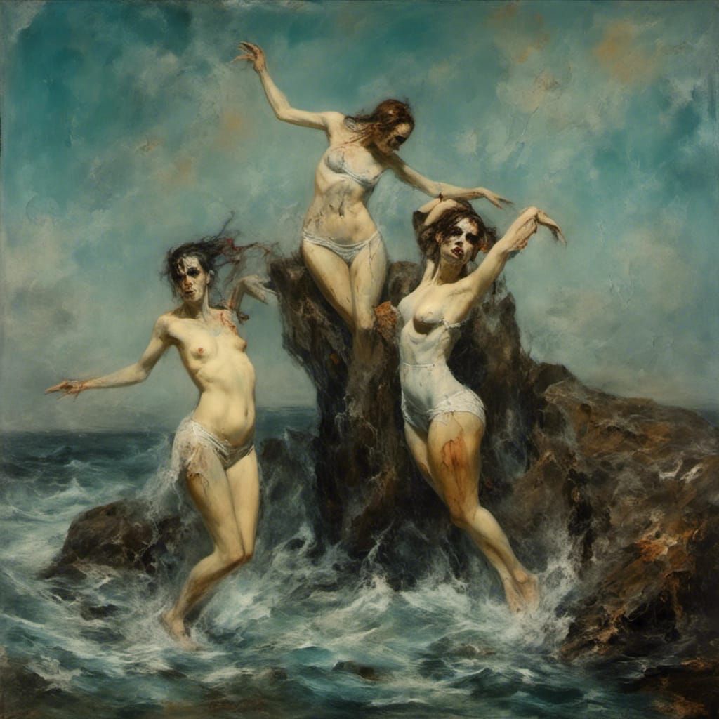 Surreal Sirens in a Macabre Style