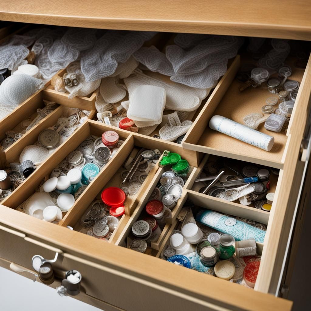 Odds and sods drawer, with bits and pieces