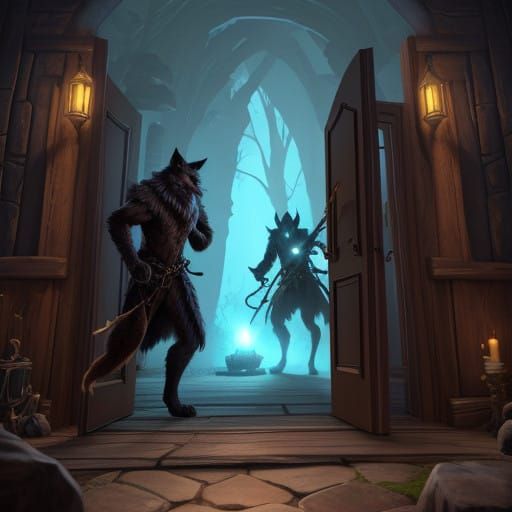 Glowing Artifact Opens Mysterious Inn Door in Fantasy World
