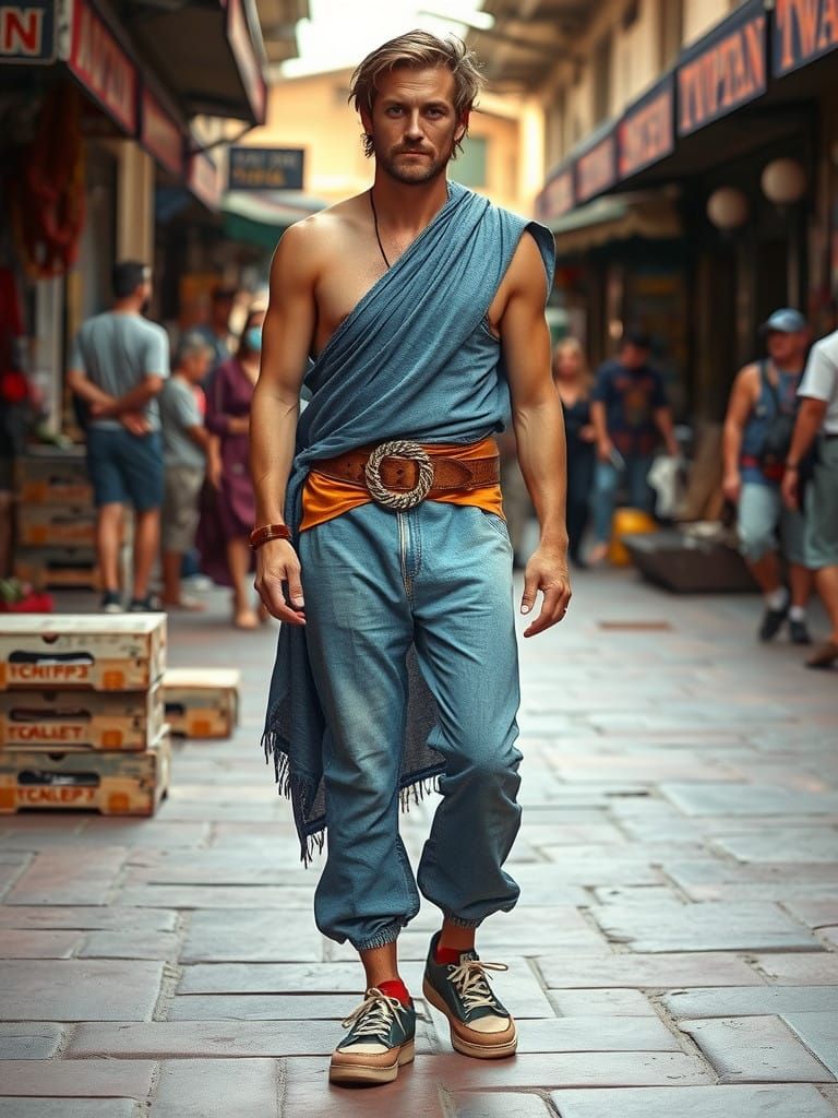 Eccentric Everyman in 80's Ancient Roman Mashup