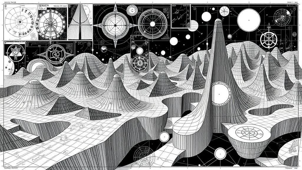 Avant-Garde Graphic Score of Sound Waves