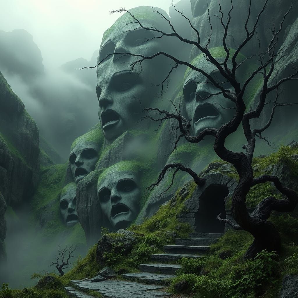 Ethereal, Ancient Rock Formations Awaken from Perpetual Slum...