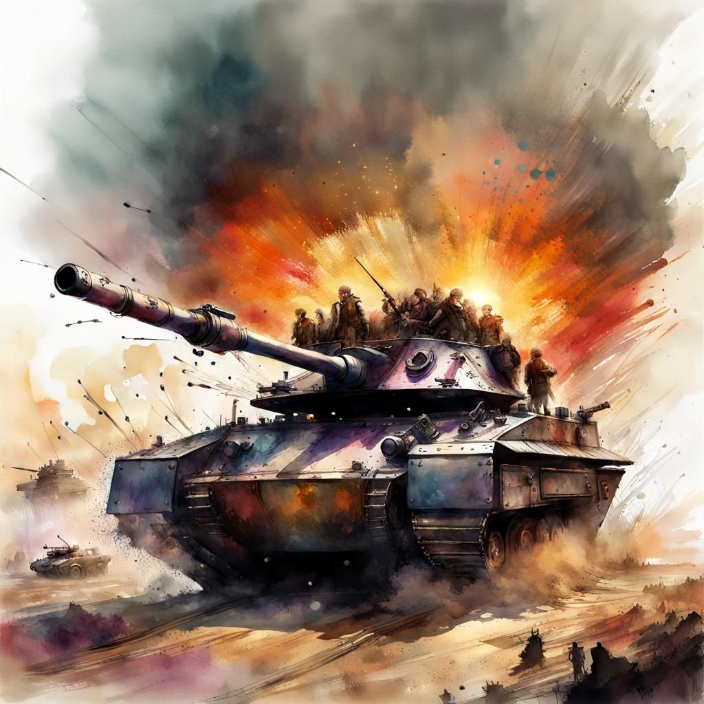 Steampunk Assault Tank in a World War 2 Setting