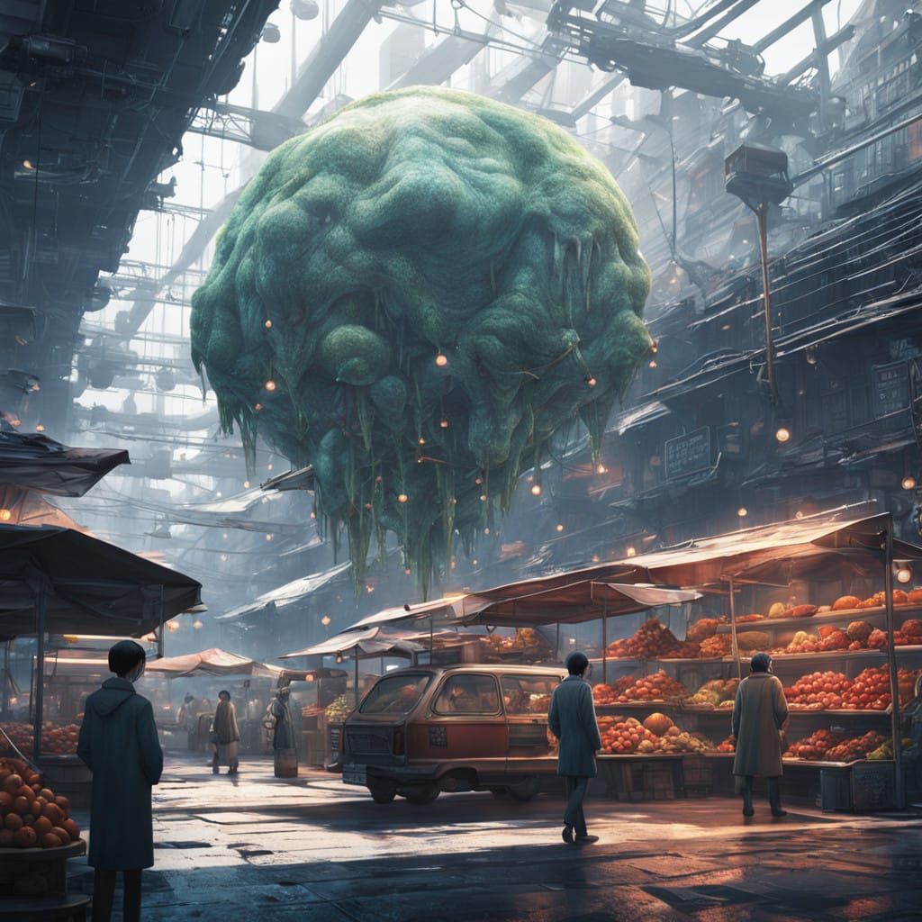 Ethereal Fruitive Delight in Retrofuturistic Cityscapes