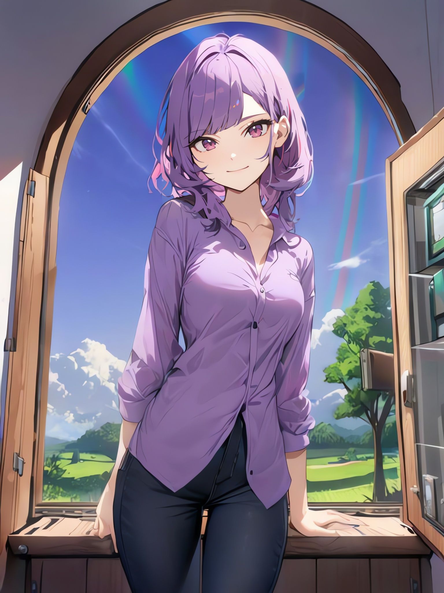 Surreal Western Goddess in a Lavender Dream