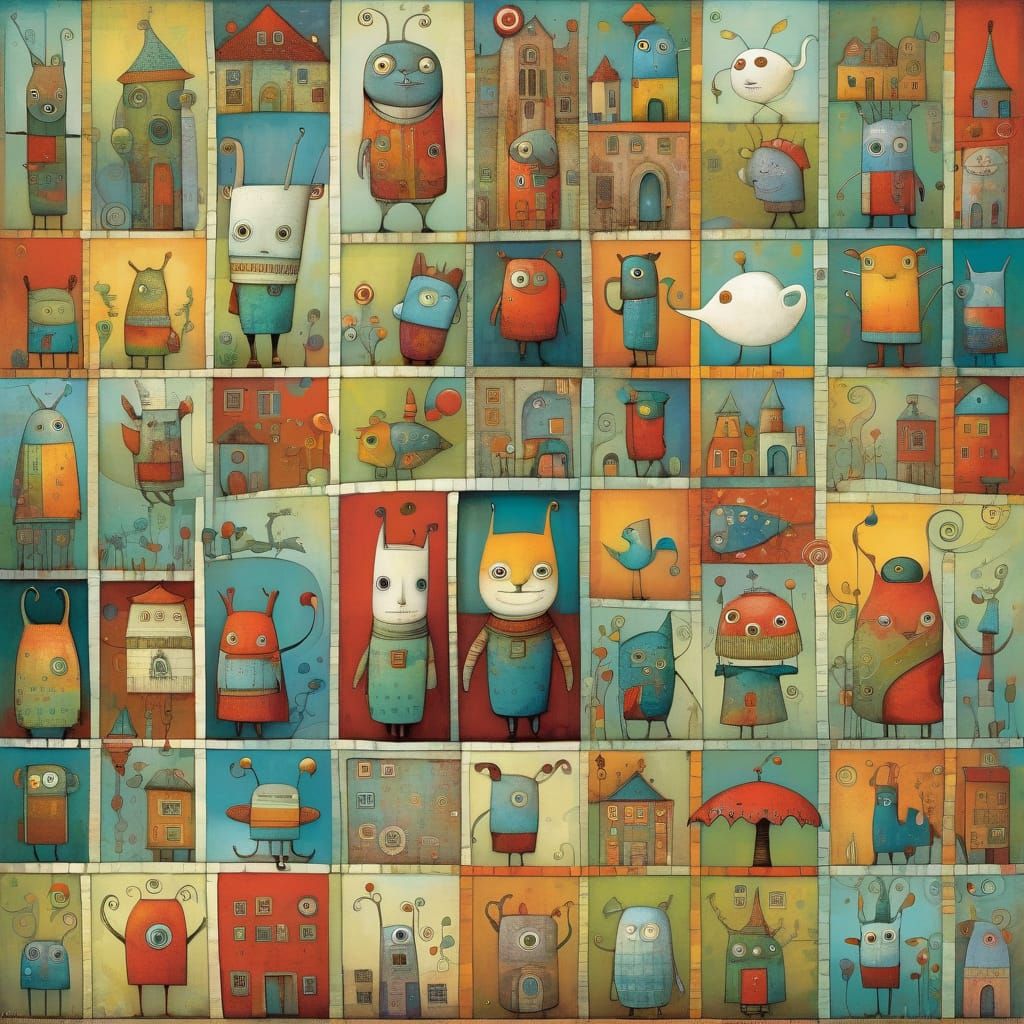 Whimsical Fantasy Creature in Vibrant Setting